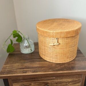 Woven Tan Storage Box